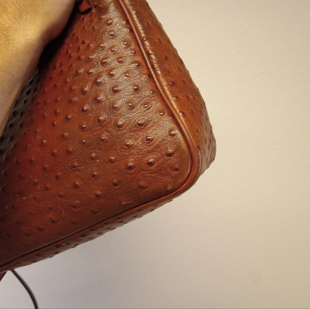 Dooney & Bourke Ostrich Leather Purse shoulder Bag  Handbag Crossbody Vintage - Picture 6 of 15
